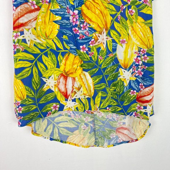 NWT RACHEL Rachel Roy Floral Tropical Cap Sleeve Hi-Lo Top Size XS NEW - Picture 4 of 11